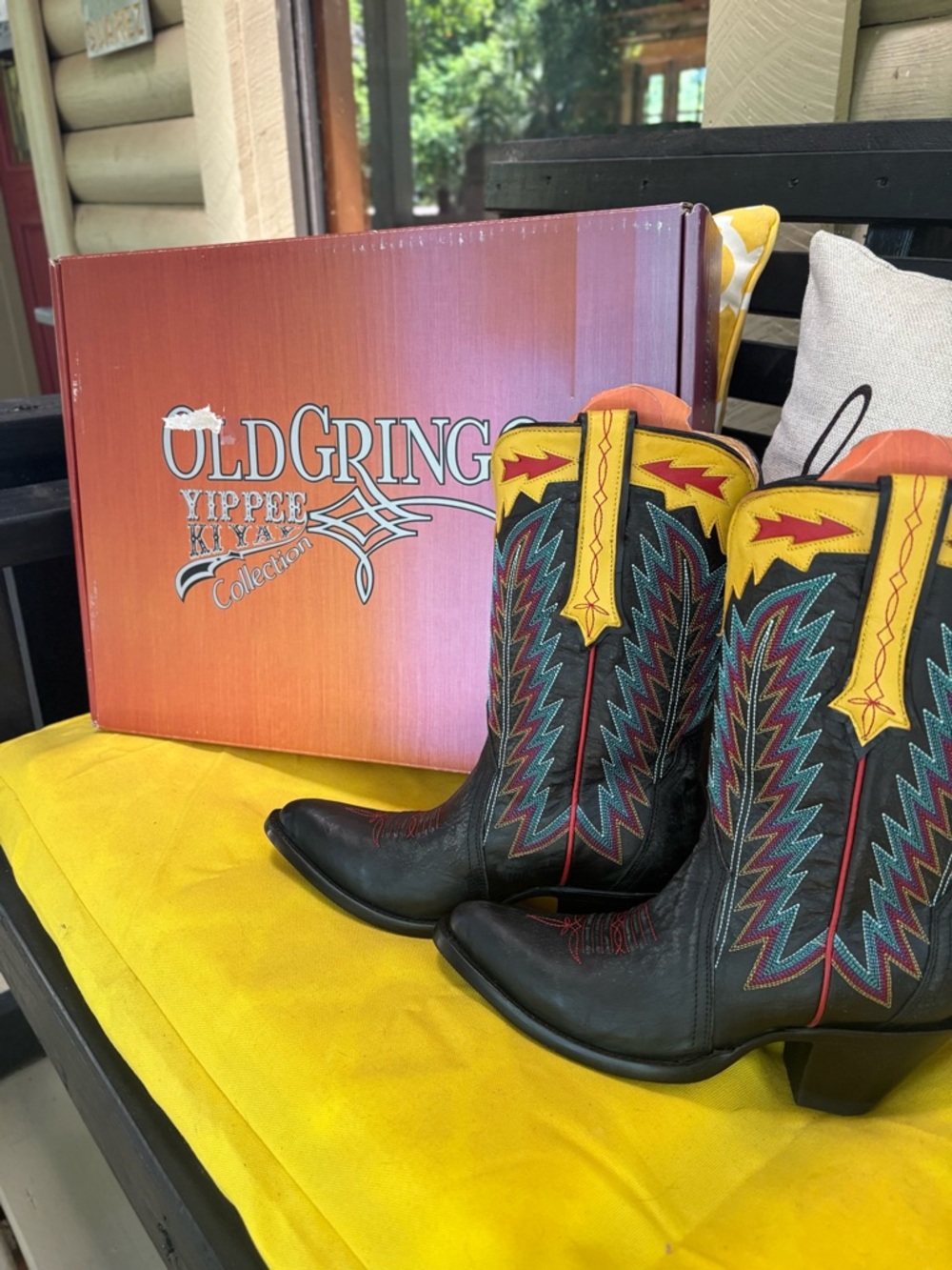 Old Gringo Black Multi-Color Embroidered Western Boots
